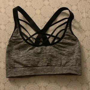 Grey Victoria’s Secret sports bra